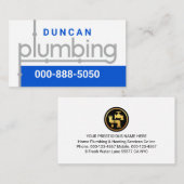 Plumbing Pipeline Leaking Water Visitenkarte (Vorne/Hinten)