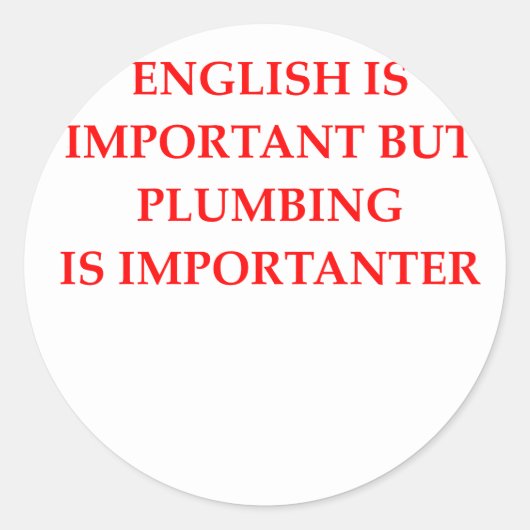 PLUMBING RUNDER AUFKLEBER (Vorderseite)