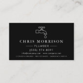 Plumbing Service and Repair Plumber QR Code Visitenkarte (Vorderseite)