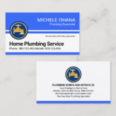 Plumbing Service Blue Water Layers Visitenkarte (Vorne/Hinten)
