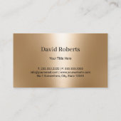 Plumbing Service Gold Water Drop Plumber Navy Blue Visitenkarte (Rückseite)