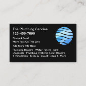 Plumbing Service Plumber Business Cards Visitenkarte (Vorderseite)