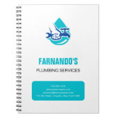 Plumbing Service Water Drop Logo Plumber Business Notizblock (Vorderseite)
