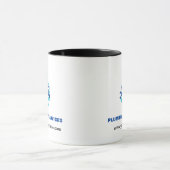 Plumbing Service Water Drop Logo Plumber Business Tasse (Zentrum)