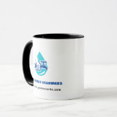 Plumbing Service Water Drop Logo Plumber Business Tasse (Vorderseite Links)