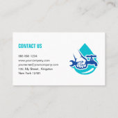 Plumbing Service Water Drop Logo Plumber Business Terminkarte (Rückseite)