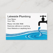 Plumbing Service Water Leak Simple Graphic Visitenkarte (Vorderseite)