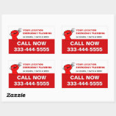 PLUMBING SERVICES & LOKALE NOTFALLPLUMBERN RECHTECKIGER AUFKLEBER (Blatt)