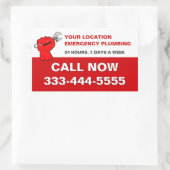 PLUMBING SERVICES & LOKALE NOTFALLPLUMBERN RECHTECKIGER AUFKLEBER (Tasche)