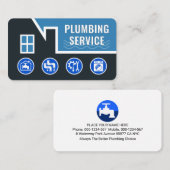 Plumbing Tools On Leaking Building Roof Visitenkarte (Vorne/Hinten)