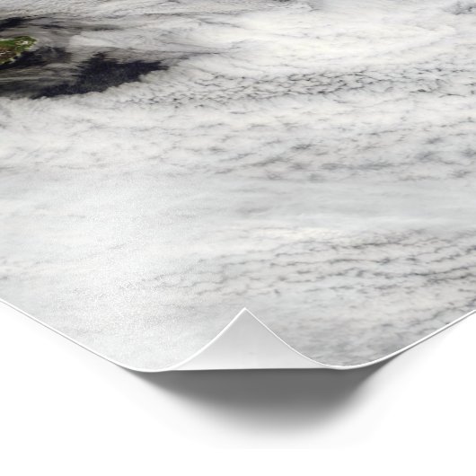 Plume aus dem Okmok-Vulkan, den Aleusianinseln Fotodruck (Ecke)