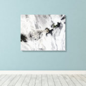 Plume aus dem Okmok-Vulkan, den Aleusianinseln Leinwanddruck (Insitu (Holzboden))