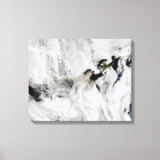 Plume aus dem Okmok-Vulkan, den Aleutianinseln 2 Leinwanddruck (Vorderseite)