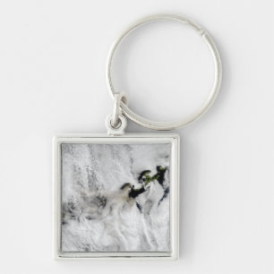 Plume aus dem Okmok-Vulkan, den Aleutianinseln 2 Schlüsselanhänger