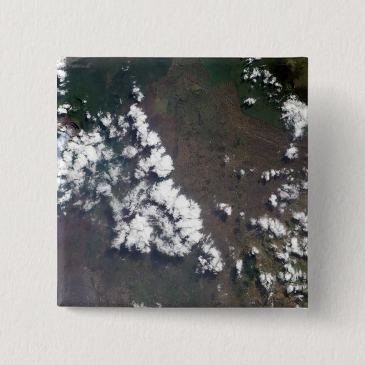 Plume erhebt sich aus dem Vulkan Nyiragongo in der Button (Vorderseite)