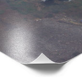 Plume erhebt sich aus dem Vulkan Nyiragongo in der Fotodruck (Ecke)