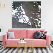 Plume erhebt sich aus dem Vulkan Nyiragongo in der Leinwanddruck (Insitu (Wohnzimmer))