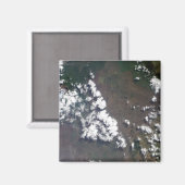 Plume erhebt sich aus dem Vulkan Nyiragongo in der Magnet (Vorderseite/Rückseite)