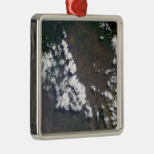 Plume erhebt sich aus dem Vulkan Nyiragongo in der Silbernes Ornament (Rechts)