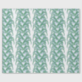 Plume Palm Fronds in Blue and Green Geschenkpapier (Flach)