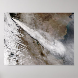 Plume von der Eruption von Chaiten Vulkan, Chile Poster