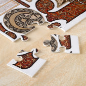 Plume Zodiac Woman von Alphonse Mucha - Jugendstil Puzzle (Seite)