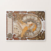Plume Zodiac Woman von Alphonse Mucha - Jugendstil Puzzle (Horizontal)