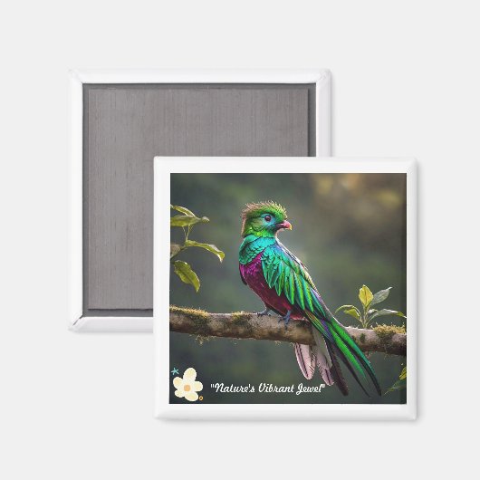 "Plumed Beauty" Magnet (Vorderseite/Rückseite)