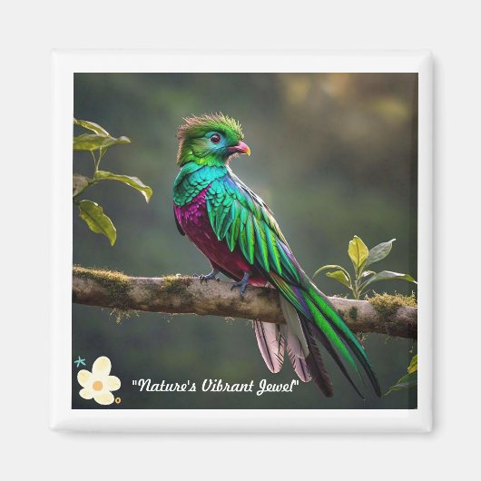 "Plumed Beauty" Magnet (Vorne)