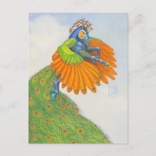 Plumed Pegasus Postkarte (Vorderseite)