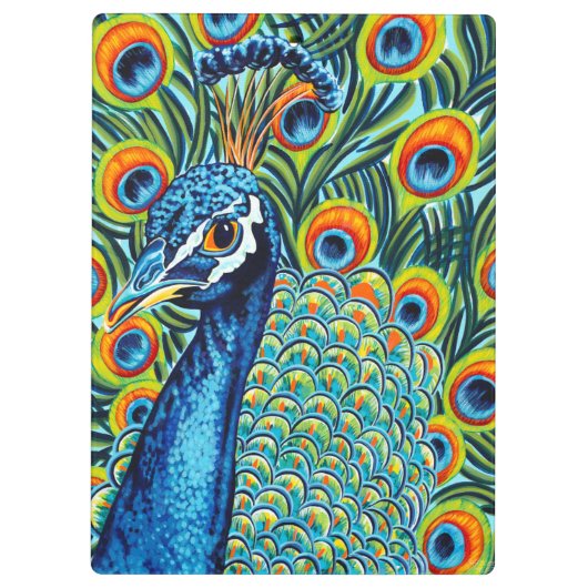 Plumed Pfau I Klemmbrett (Rückseite)