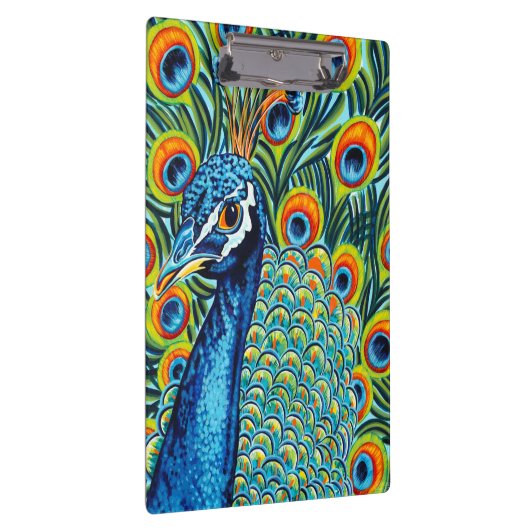 Plumed Pfau I Klemmbrett (Rechts)