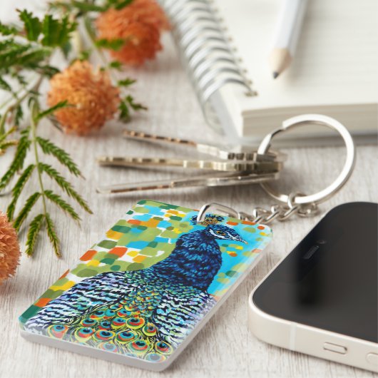 Plumed Pfau II Schlüsselanhänger (Vorderseite rechts)