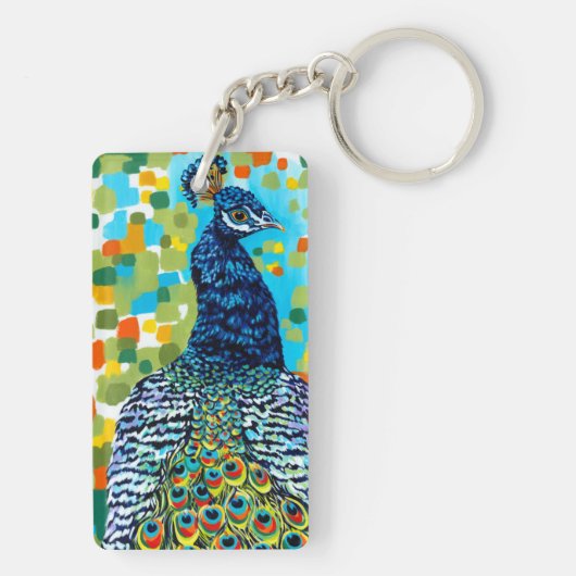 Plumed Pfau II Schlüsselanhänger (Rückseite)