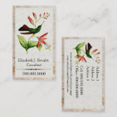 Plumeleteer Kolibri-Visitenkarten Visitenkarte (Vorne/Hinten)