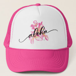 Plumeria-Aloha Fernlastfahrer-Hut Truckerkappe