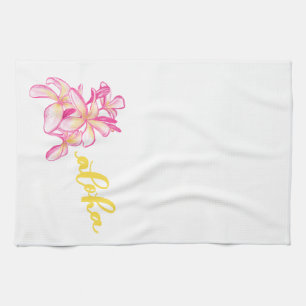 Plumeria Aloha Küchenhandtuch Geschirrtuch