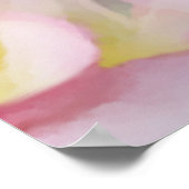 Plumeria Aquarelldruck Poster (Ecke)