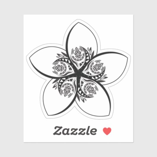 Plumeria Aufkleber (Blatt)