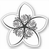 Plumeria Aufkleber (Vorderseite)