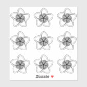 Plumeria Aufkleber (Blatt)