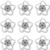 Plumeria Aufkleber (Vorderseite)