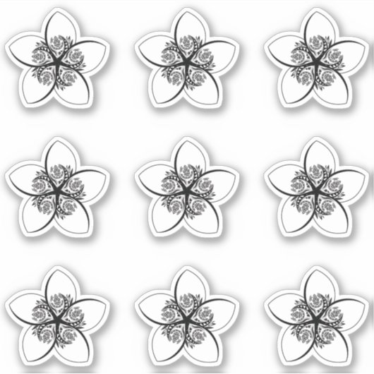 Plumeria Aufkleber (Vorderseite)
