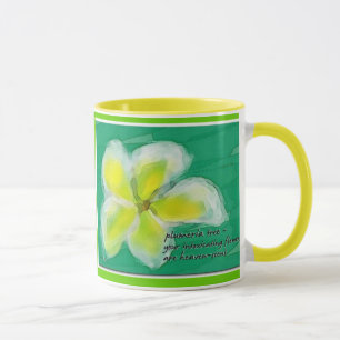 Plumeria-Baumhaiku-Tasse Tasse