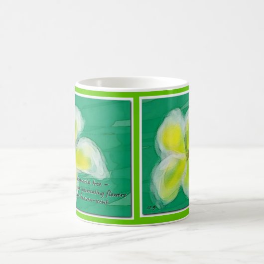 Plumeria-Baumhaiku-Tasse Tasse (Mittel)