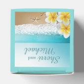 Plumeria Beach Tropical Island Wedding Geschenkschachtel (Oben)