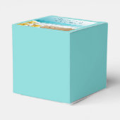 Plumeria Beach Tropical Island Wedding Geschenkschachtel (Rückseite)