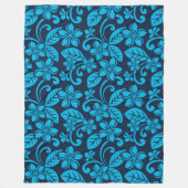 PLUMERIA (Blau x 2) Fleecedecke (Vorderseite)
