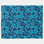 PLUMERIA (Blau x 2) Fleecedecke (Vorderseite (Horizontal))
