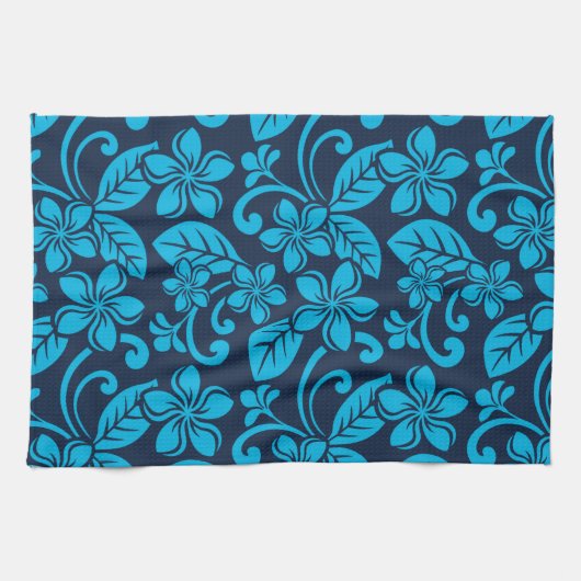 ?PLUMERIA (Blau x 2) Geschirrtuch (Horizontal)